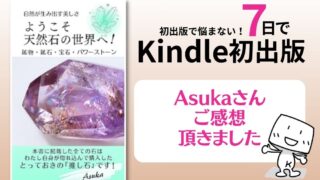 Asukaさんご感想：本当に出版までたどり着けるのかな？と不安もあり、ひとりで出版することの難しさを感じていました【7日間でKindle初出版プログラム】